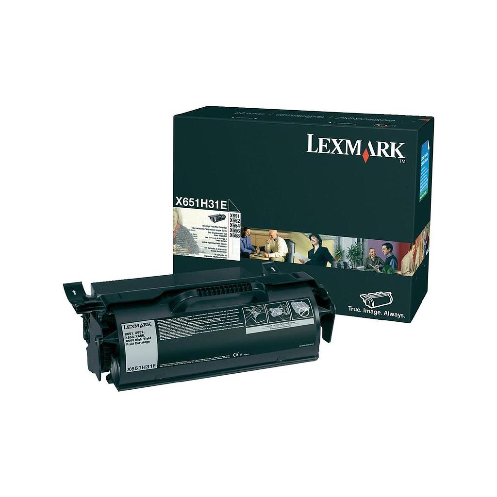 LEXMARK - X-651/652/654/656/658 TONER ALTO RENDIMIENTO RETORNABLE CORPORATIVO (Ref.0X651H31E)