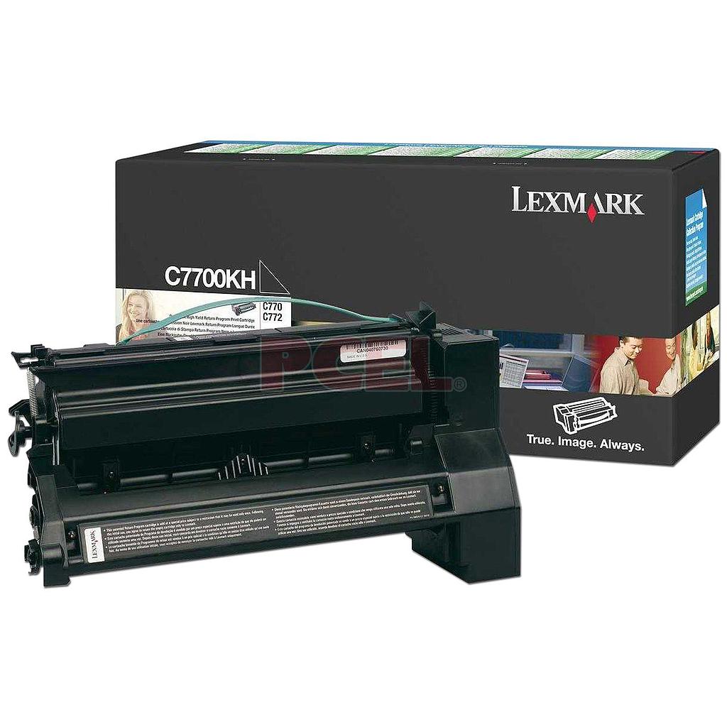 LEXMARK - C-770/772 CARTUCHO NEGRO ALTO RENDIMIENTO RETORNABLE (Ref.C7700KH)