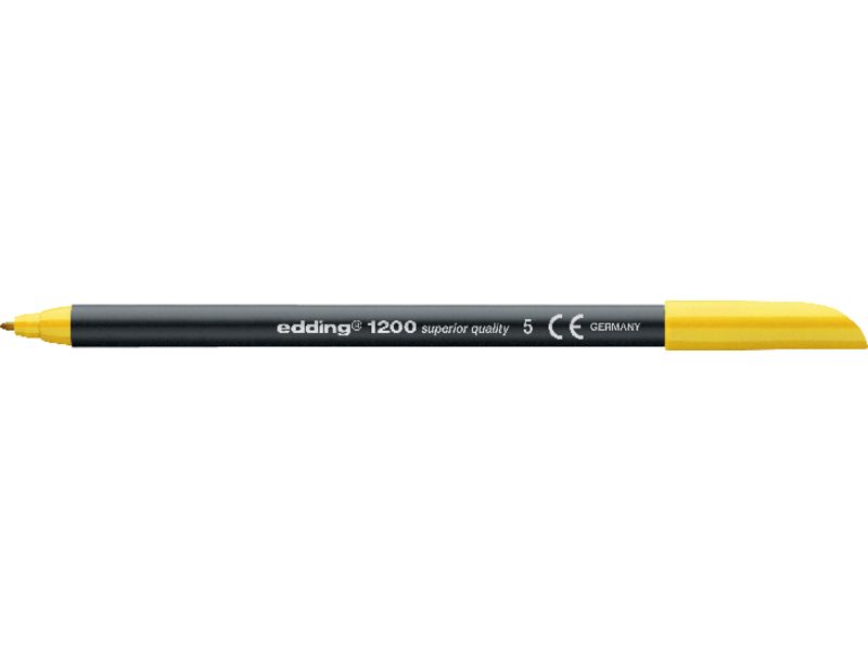 EDDING - Rotulador Punta de Fibra Mod.1200 amarillo Trazo 0,5 a 1 mm (Ref.1200-05)