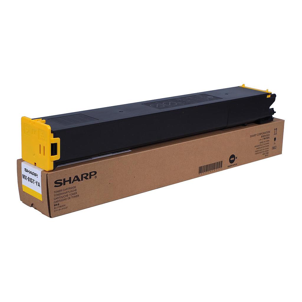 SHARP - TONER AMARILLO MX-2630N, 2651, 3050N, 3050V, 3060N, 3060V, 3061, 3070V, 3550N, 3560N, 3570N, 4050N, 4060N, 4060V, 4070N, 5050N, 5070N, 5070V, 6050N, 6070N (Ref.MX-61GTYA)