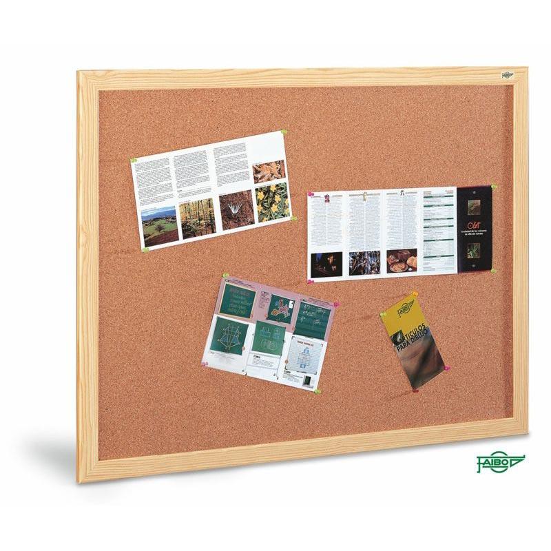 FAIBO - TABLERO CORCHO SOLIDO MARCO FIBRA 100x200 cm (Ref.602-7)