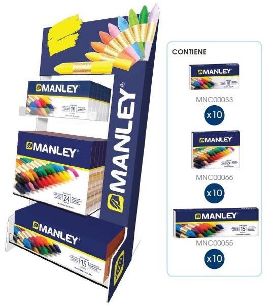 MANLEY - LAPICES CERA EXPOSITOR SOBREMESA 495X230X220 MM (Ref.MNC00101)