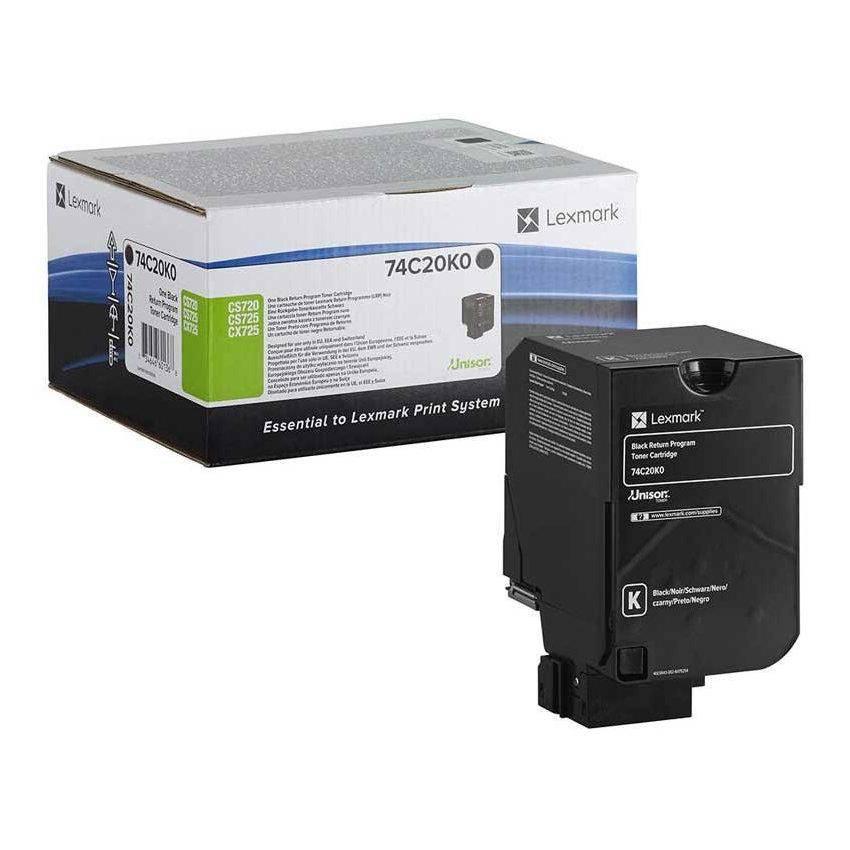 LEXMARK - TONER NEGRO CS720, CS725, CX725 RETORNABLE (Ref.74C20K0)