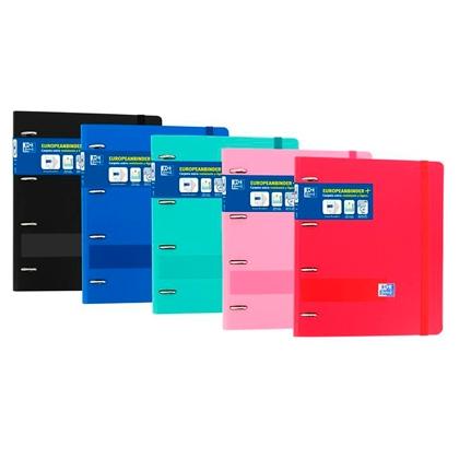 OXFORD - CARPEBLOC SCHOOL EUROPEANBINDER POLYFOAM A4+ 4 an.MIXTAS 35mm con RECAMBIO 100 hj. CUADRIC.5x5 SURTIDO (5 col.) (Ref.400118811_)