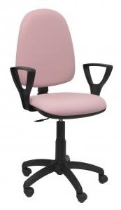 PIQUERAS Y CRESPO - SILLA AYNA BRAZOS FIJOS MECANISMO CONTACTO PERMANENTE CON REGULACION DE PROFUNDIDAD ASIENTO Y RESPALDO TAPIZADO BALI ROSA PALO (Ref.04CPBALI710BGOLF)