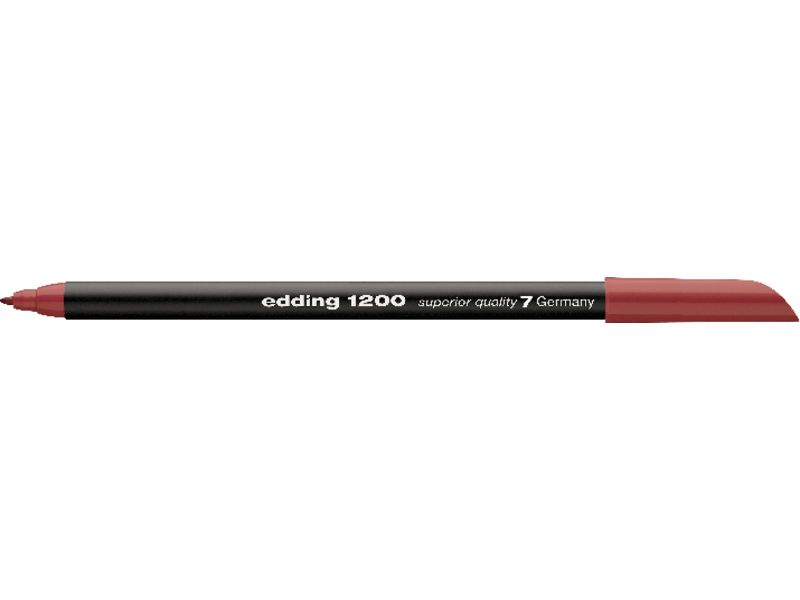 EDDING - Rotulador Punta de Fibra Mod.1200 marron Trazo 0,5 a 1 mm (Ref.1200-07)