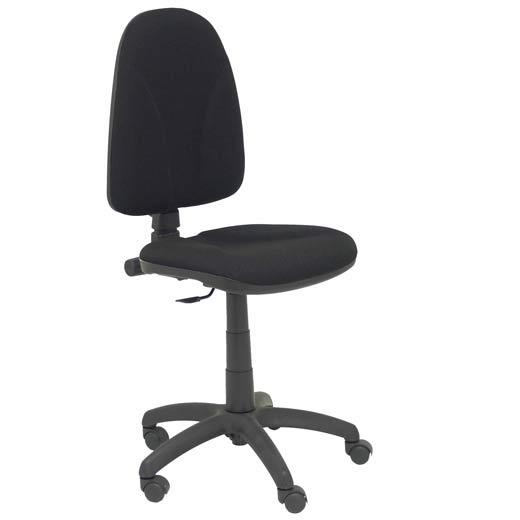 PIQUERAS Y CRESPO - SILLA ALGARRA MECANISMO CONTACTO PERMANENTE REGULACION DE PROFUNDIDAD RUEDAS AUTOFRENANTES TAPIZADO BALI NEGRO (Ref.1006CPBALI840)