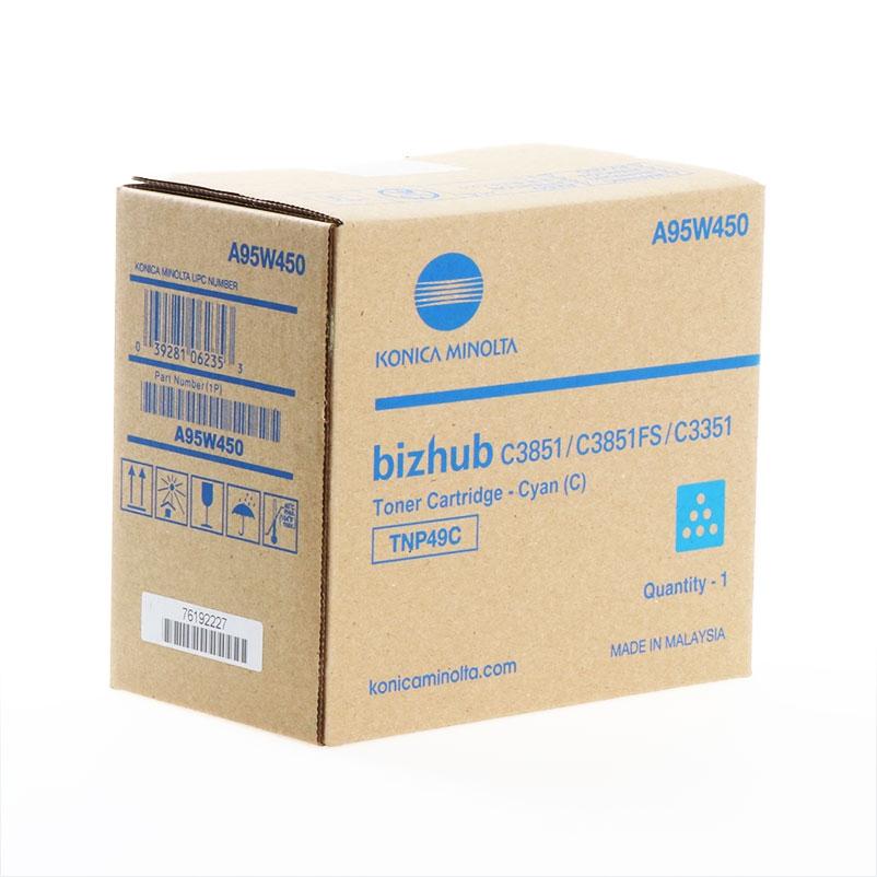 KONICA MINOLTA - KONICA-MINOLTA TONER CIAN BIZHUB C3351, C3851FS - TNP49C (Ref.A95W450)