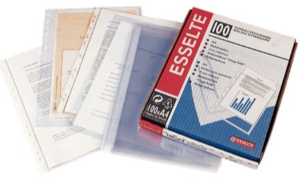 ESSELTE - FUNDA MULTITALADRO PVC 80µ LISO Fº 16 TAL.RFZO. PAQUETE de 100 (Ref.2530)