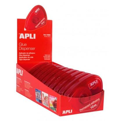 APLI - ROLLER ADHESIVO CASSETTE PERMANENTE DOBLE CARA 10 MTS. (Ref.11037)