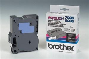 BROTHER - CINTA ROTULADORA LAMINADA BLANCO SOBRE NEGRO DE 24MMX15M (Ref.TX-355)