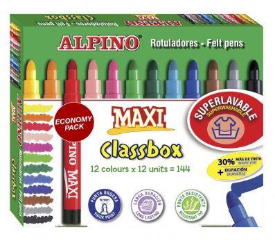 ALPINO - ROTULADOR FIBRA MAXI CAJA de 144 (Ref.AR000109)