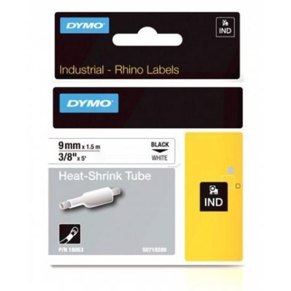 DYMO - RHINO CINTA ID1-9, NEGRO SOBRE BLANCO, 9MMX1´5M, TUBO TERMORRETRACTIL (S0718280) (Ref.18053)