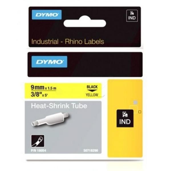 DYMO - RHINO CINTA ID1-9, NEGRO SOBRE AMARILLO, 9MMX1´5M, TUBO TERMORRETRACTIL (S0718290) (Ref.18054)