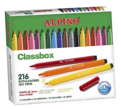 ALPINO - ROTULADOR FIBRA STANDARD ECONOMY PACK de 216 (Ref.AR000108)