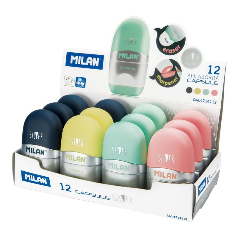 MILAN - AFILABORRA CAPSULE SILVER EXPOSITOR de 12 (Ref.4714112)