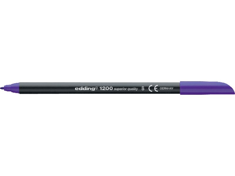EDDING - Rotulador Punta de Fibra Mod.1200 violeta Trazo 0,5 a 1 mm (Ref.1200-08)