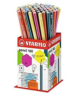 STABILO - LAPIZ de GRAFITO HEXAGONAL 160 HB EXPOSITOR de 72 (Ref.160/72-1HB)