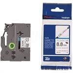 BROTHER - CINTA TUBO TERMORRETRACTIL NEGRO SOBRE BLANCO DE 8,8MMX1,5M (Ref.HSE221)