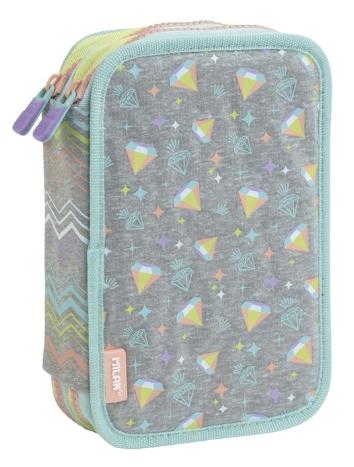 MILAN - PLUMIER 2 PISOS CON CONTENIDO SUGAR DIAMOND GRIS (Ref.081264SD)