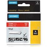 DYMO - CINTA de ROTULAR RHINO ID1 VINILO 5,5m 12mm BLANCO sobre ROJO () (Ref.1805416)