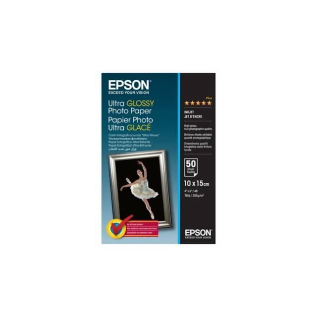 EPSON - PAPEL ULTRA GLOSSY PHOTO 10X15CM (50 HOJAS) 300 GR. (Ref.C13S041943BH)