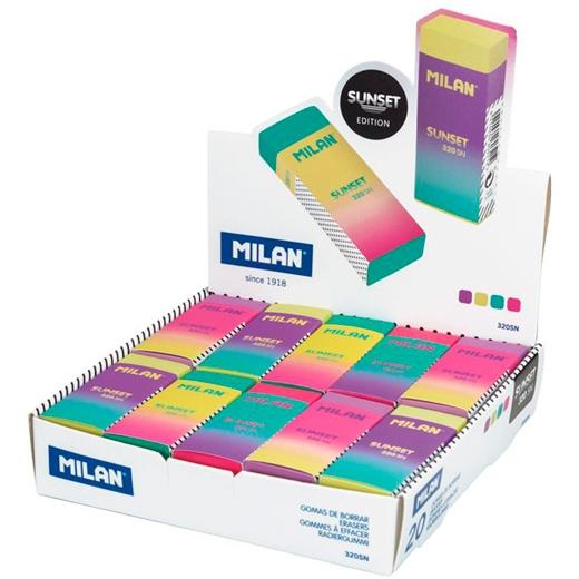 MILAN - GOMA de BORRAR NATA 320 SUNSET CAJA de 20 (Ref.CPM320SN)
