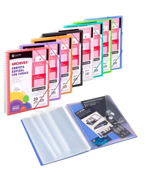 CARCHIVO - CARPETA FUNDAS (TARIFARIO) ESPIRAL PP ARCHIVEX-STAR CANGURO A4 60 F. NARANJA (Ref.53036052)