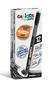 CARIOCA - BOLÍGRAFO OOPS MONOCOLOR NEGRO - CAJA DE 12 (Ref.4303901)