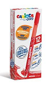 CARIOCA - BOLÍGRAFO OOPS MONOCOLOR ROJO - CAJA DE 12 (Ref.4303903)