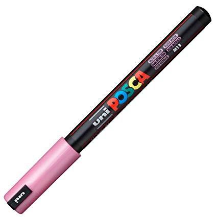 UNI-BALL - MARCADOR T.OPACA NO PERM. UNI POSCA 0,7 EF (PC-1MR) ROSA METALICO (Ref.265306000)