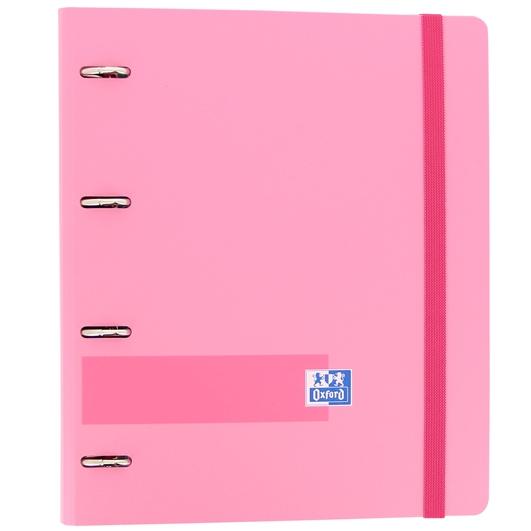OXFORD - CARPEBLOC SCHOOL EUROPEANBINDER POLYFOAM A4+ 4 an.MIXTAS 35mm con RECAMBIO 100 hj. CUADRIC.5x5 ROSA CHICLE (Ref.400131303)