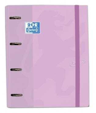 OXFORD - CARPEBLOC SCHOOL EUROPEANBINDER TOUCH A4+ 4 an.MIXTAS 35mm con RECAMBIO 100 hj. CUADRIC.5x5 LAVANDA PASTEL (Ref.400127155)