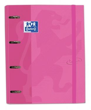 OXFORD - CARPEBLOC SCHOOL EUROPEANBINDER TOUCH A4+ 4 an.MIXTAS 35mm con RECAMBIO 100 hj. CUADRIC.5x5 FUCSIA PASTEL (Ref.400127156)