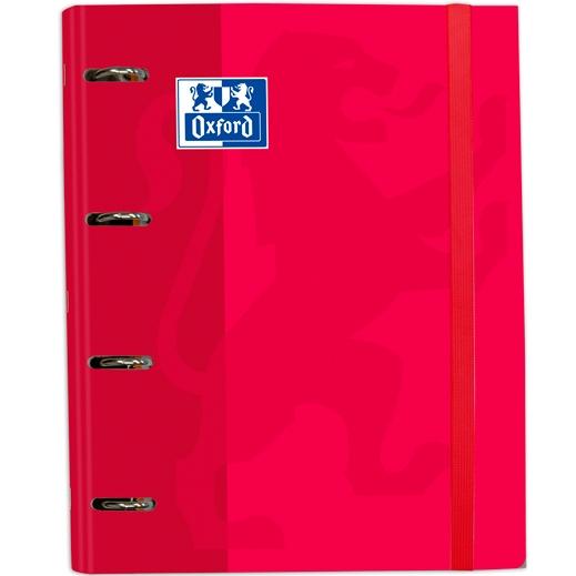 OXFORD - CARPEBLOC SCHOOL EUROPEANBINDER CLASSIC A4+ 4 an.MIXTAS 35mm con RECAMBIO 100 hj. CUADRIC.5x5 ROJO (Ref.400109186)