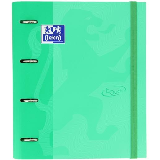 OXFORD - CARPEBLOC SCHOOL EUROPEANBINDER TOUCH A4+ 4 an.MIXTAS 35mm con RECAMBIO 100 hj. CUADRIC.5x5 MENTA (Ref.400136663)
