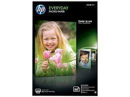 HP - PAPEL PHOTO GLOSSY USO DIARIO, 100 HOJAS, 10 X 15CM, 200GR (Ref.CR757A)
