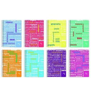 PACSA - BLOCK ASIGNATURAS tapa PP Fº 80h CUADRIC.4x4 90g IDIOMAS (Ref.16523)