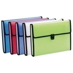 EXACOMPTA - CLASIFICADOR ACORDEON CROMALINE PP TRASLUCIDO 13 DPTOS.MALETIN SURTIDO (Ref.55989E)