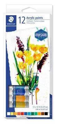 STAEDTLER - PINTURA ACRILICA 8500 12 ml (tubo) ESTUCHE de 12 (Ref.8500 C12)