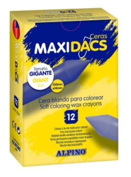 DACS - ALPINO MAXI CERAS 120MM TAMAÑO GIGANTE ORO CAJA -12U- (Ref.DX060138)