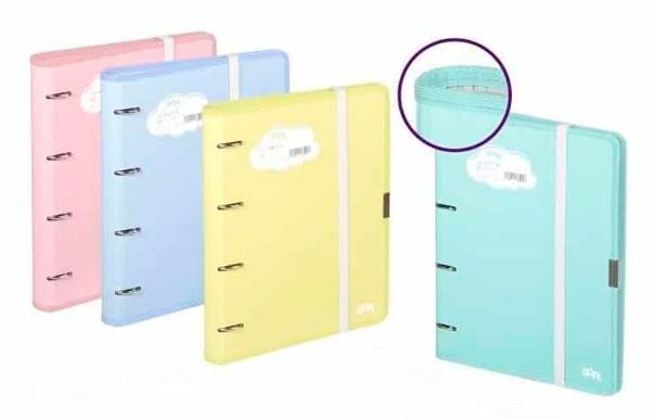 CARCHIVO - CARPETA 4 ANILLAS 35MM CARTÓN SOFT CON GOMA FOLIO TURQUESA (Ref.12200417)