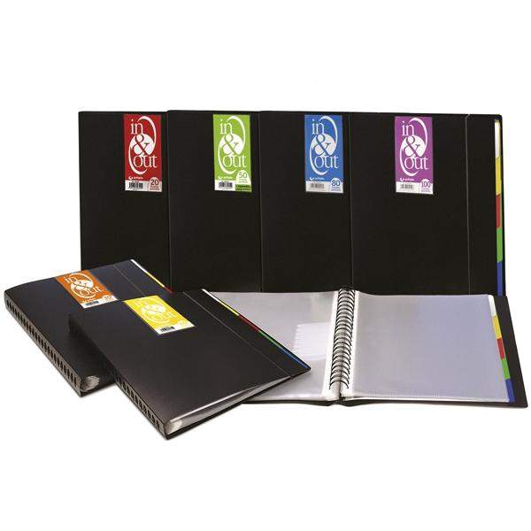 GRAFOPLÁS - CARPETA FUNDAS (TARIFARIO) GRAFOPLAS ESPIRAL PP IN&amp;OUT OPACO A4 20 F. NEGRO (Ref.39402010)