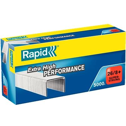 RAPID - GRAPAS SUPER STRONG 26/8+ mm. GALVANIZADAS caja de 5000 (Ref.24862200)