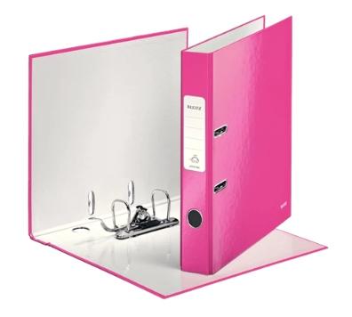 LEITZ - ARCHIVADOR palanca WOW A4 180º 50mm FUCSIA METALIZADO (Ref.10060123)