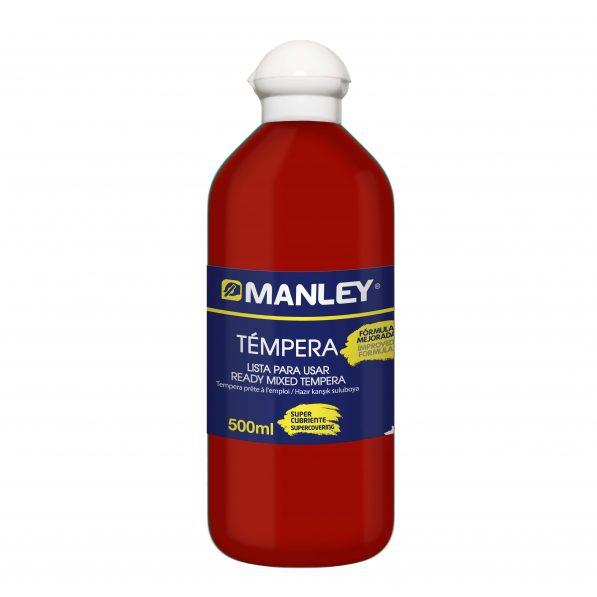 MANLEY - TÉMPERA PREPARADA ROJO BOTELLA DE 500 ML (Ref.MNP18636)