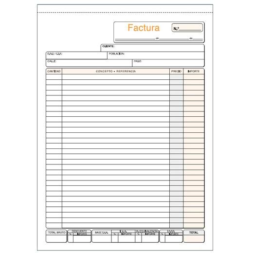 LOAN - TALONARIO FACTURAS Fº NATU TRIPLI (Ref.T-93)