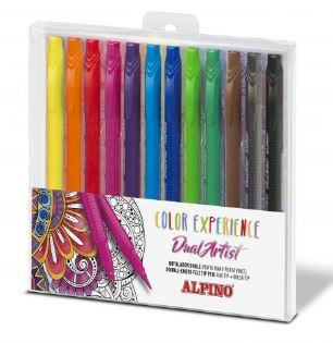 ALPINO - ROTULADOR FIBRA EXPERIENCE DUAL ARTIST estuche de 12 (Ref.AR000186)