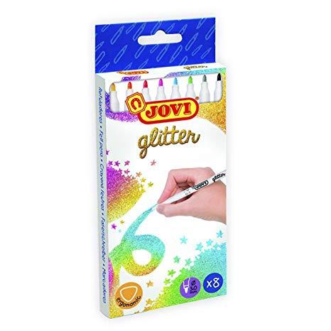 JOVI - ROTULADOR GLITTER ESTUCHE de 8 SURTIDO (Ref.1608G)
