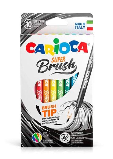 CARIOCA - ROTULADOR SUPER BRUSH (CALIGRAFIA) CAJA de 10 (Ref.42937)